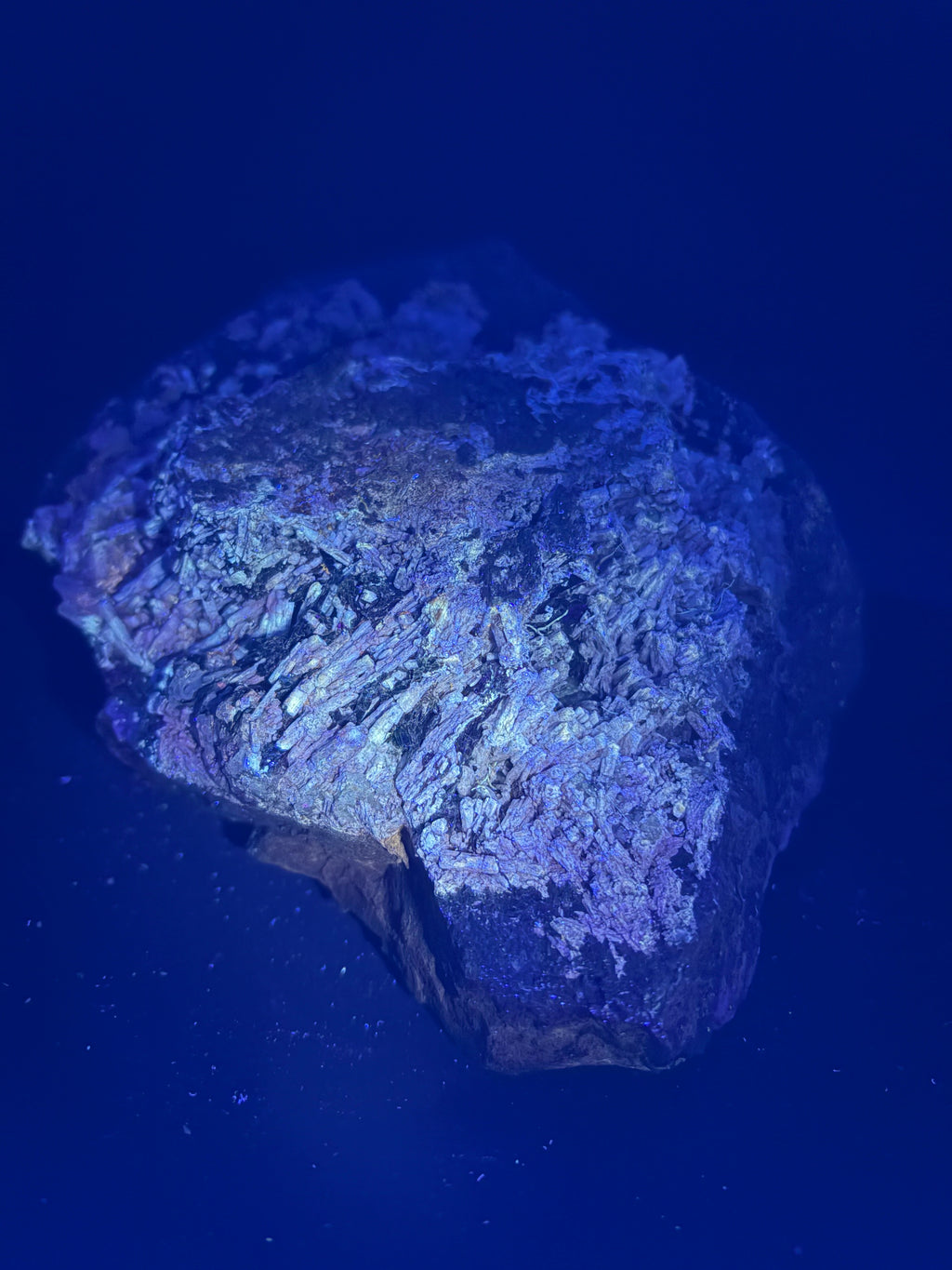 Scapolite fluorescente avec actinolite verte et quartz sur matrice – 19×14×8,5 cm, Sp#189