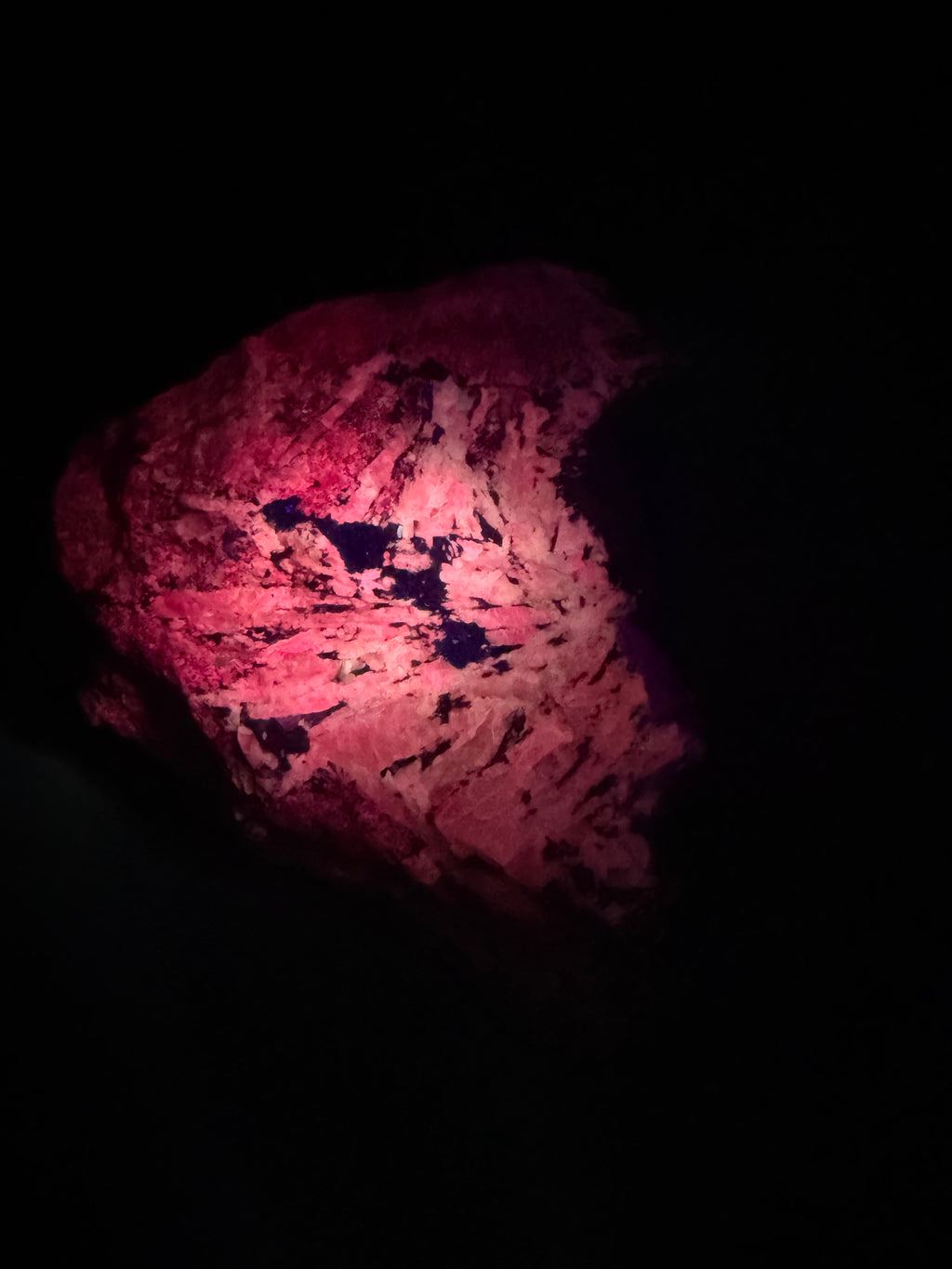 Pyroxène avec Minéraux Inconnus fluorescent – Zec-Bas-Couper-Désert, Québec