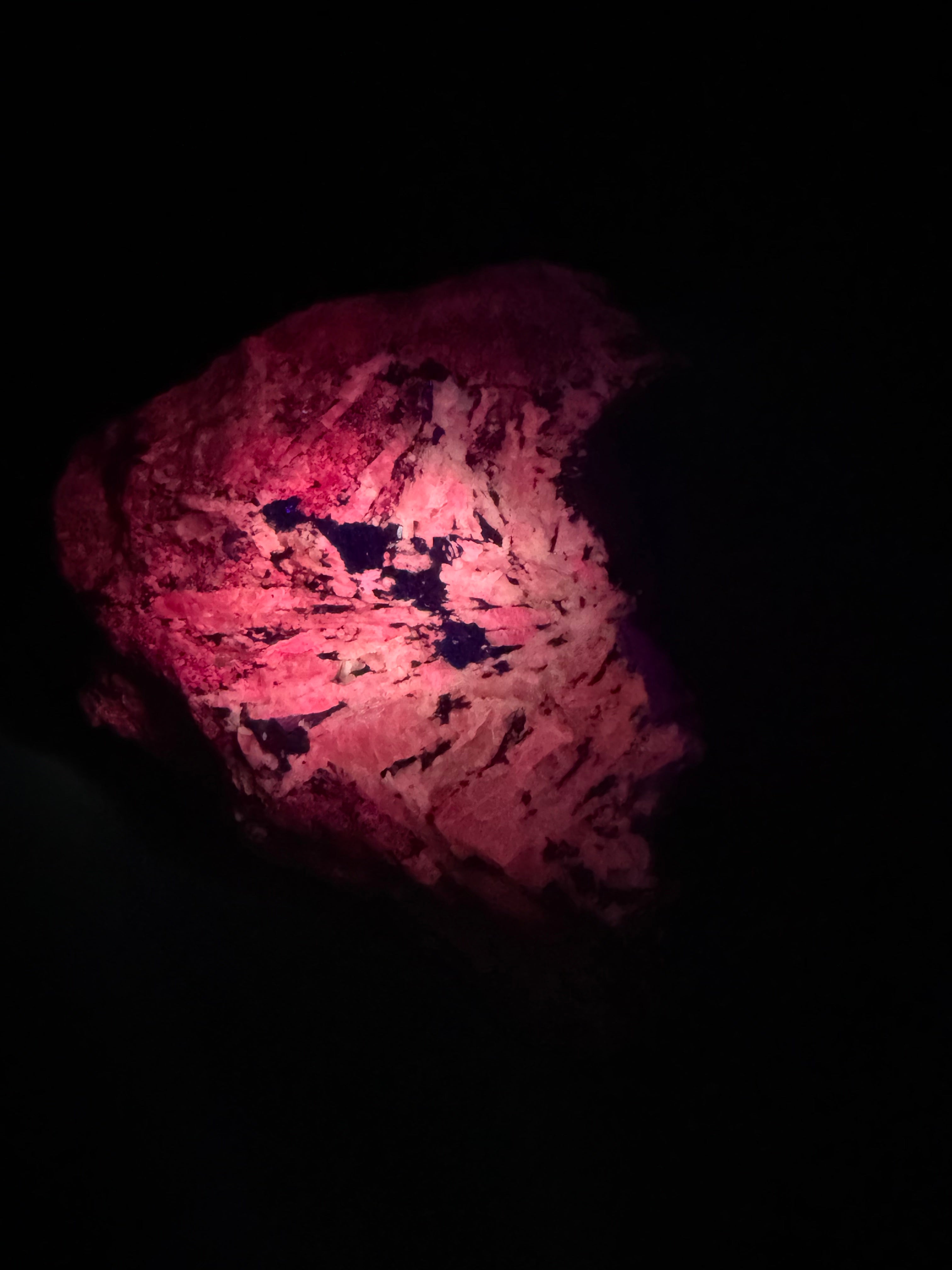 Pyroxène avec Minéraux Inconnus fluorescent – Zec-Bas-Couper-Désert, Québec